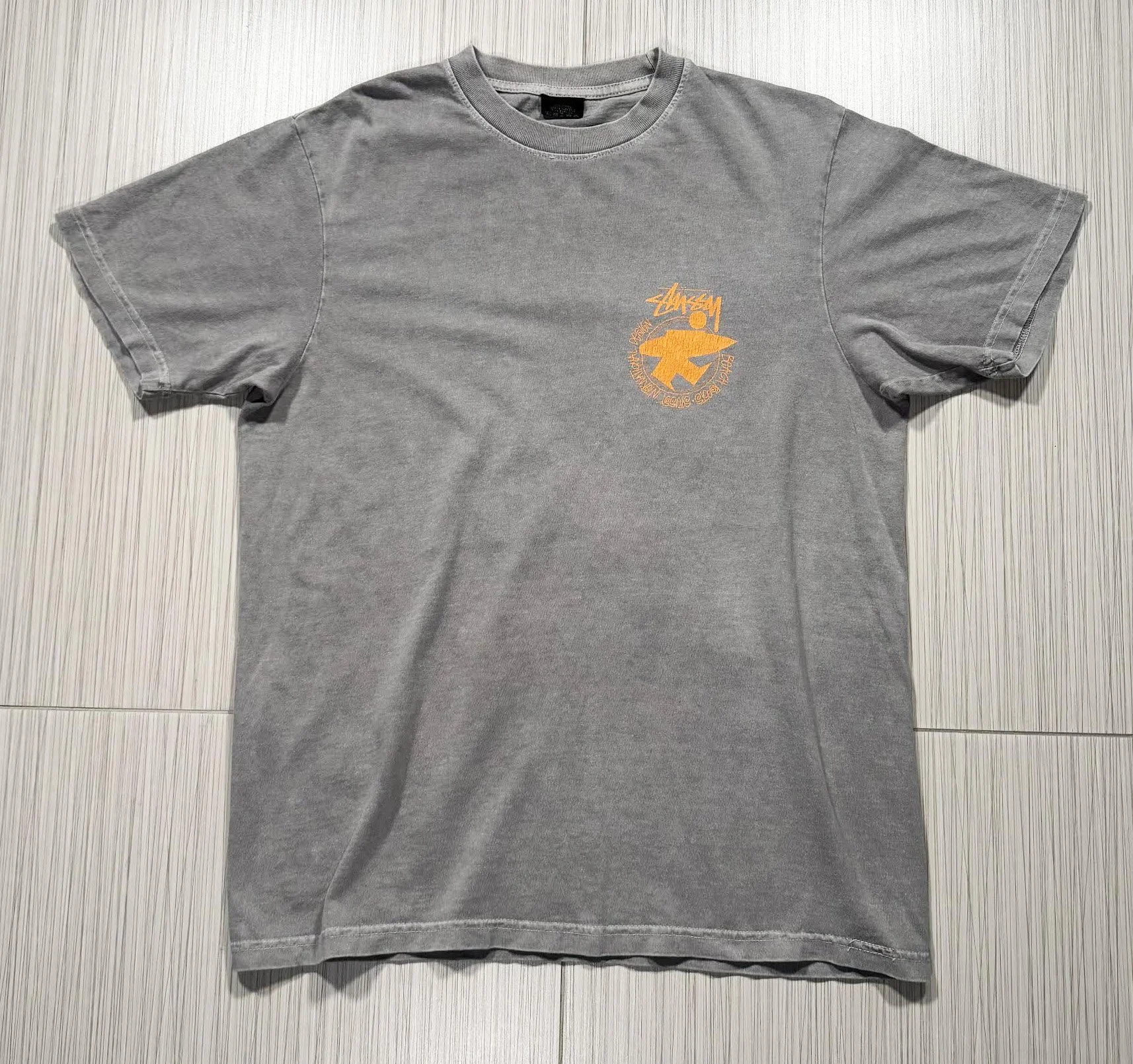 Vintage Stussy Beach Roots Grey / Orange T Shirt (Size M) — RootsBK